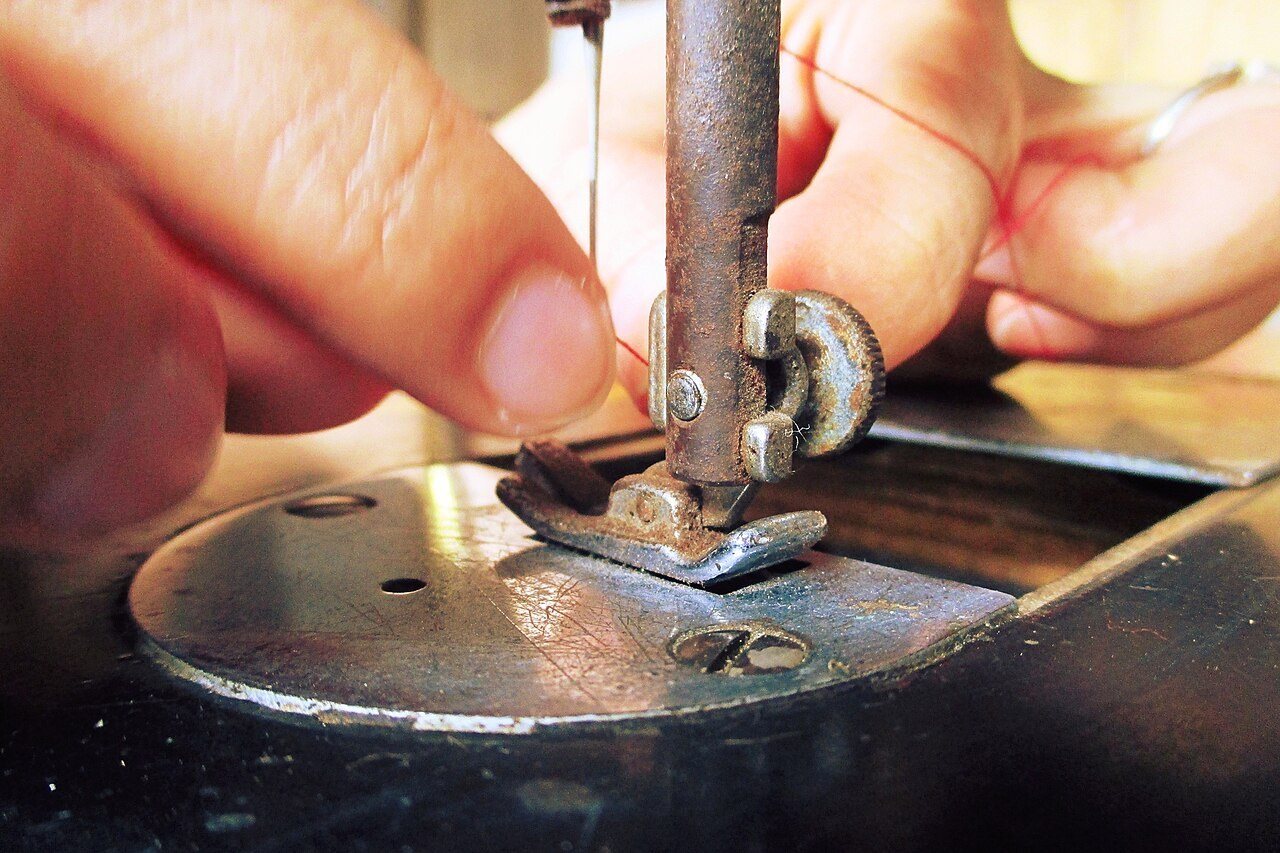 an old sewing machine
