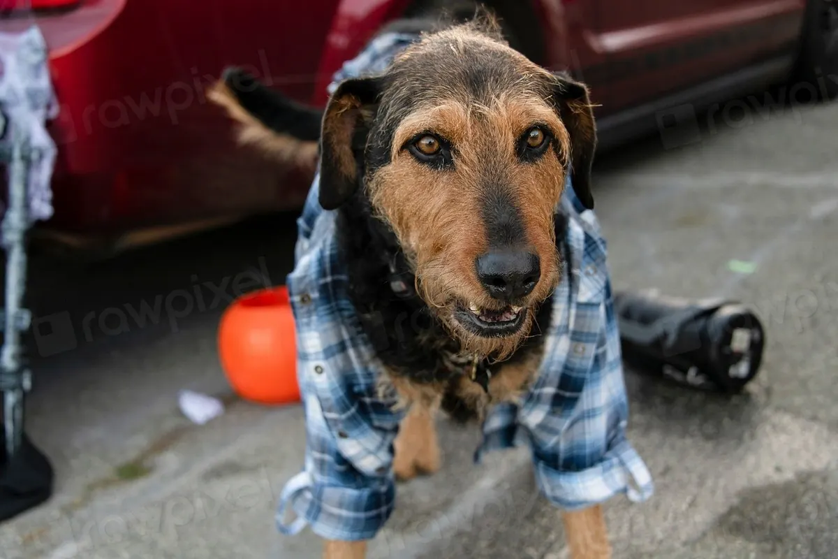 Cute dog in Halloween costume